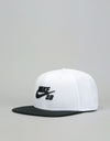 Nike SB Icon Snapback Cap - White/Black/Black/Black