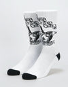 Santa Cruz Praying Hand Socks - White