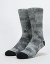 Route One Tie Dye Crew Socks - Black