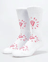 Diamond Supply Co. Outshine Crew Socks - White