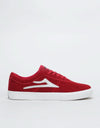 Lakai Sheffield Skate Shoes - Red/Silver Suede
