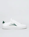 Lakai Newport Skate Shoes - White/Pine Leather