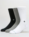 Stance Icon 3 Pack Classic Crew Socks - Multi