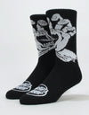 Santa Cruz Screaming Mono Hand Socks - Black