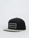 Brixton Rift Snapback Cap - Black/Light Heather Grey