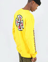 Independent Bar Cross L/S T-Shirt - Yellow