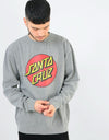 Santa Cruz Classic Dot Crew Sweatshirt - Dark Heather