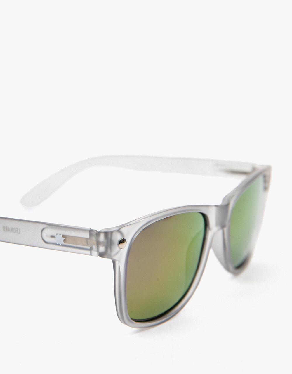Glassy Sunhater Leonard Polarized Sunglasses - Dark Grey/Purple Mirror
