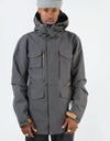 Sessions Ransack Shell Snowboard Jacket - Dark Grey/Concrete