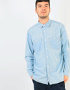 Carhartt WIP L/S Clink Shirt - Blue (Stone Bleached)