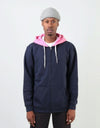 Santa Cruz Halo Zip Hoodie - Dark Navy/Orchid Pink