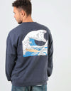 RIPNDIP Great Wave Crew - Navy