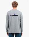 Patagonia L/S Fitz Roy Trout Responsibili-Tee - Gravel Heather