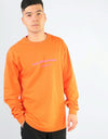 Route One Mirrors Edge Long Sleeve T-Shirt - Orange