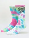 Santa Cruz Tie Dye Dot Socks - Trippy Dye