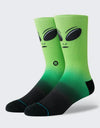 Stance Leader Classic Pique Crew Socks - Neon Green