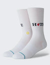 Stance 200 Needle Love Hate Flower Crew Socks - White