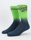 Santa Cruz Opus Stripe Fade Socks - Neon Green