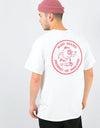Blast Round Logo T-Shirt - White/Red