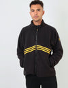 adidas Sherpa Full Zip Fleece Jacket - Black/Active Gold