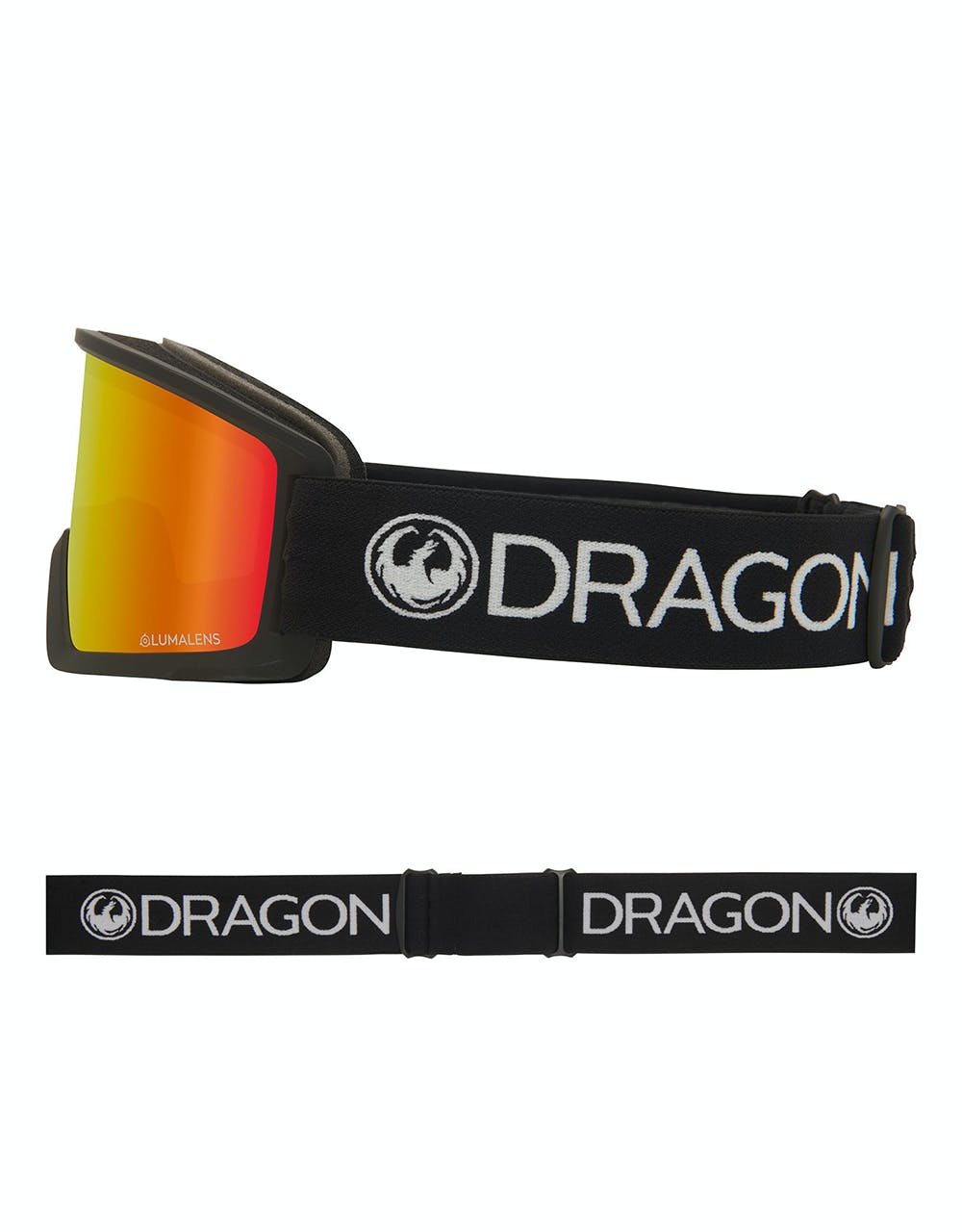 Dragon DX3 OTG Snowboard Goggles - Black/LUMALENS® Red Ion