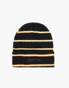 Route One Single Stripe Fisherman Beanie - Black/White/Orange