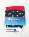 Champion Legacy Print Mix Boxer Shorts 2-Pack - White Print/Royal Blue