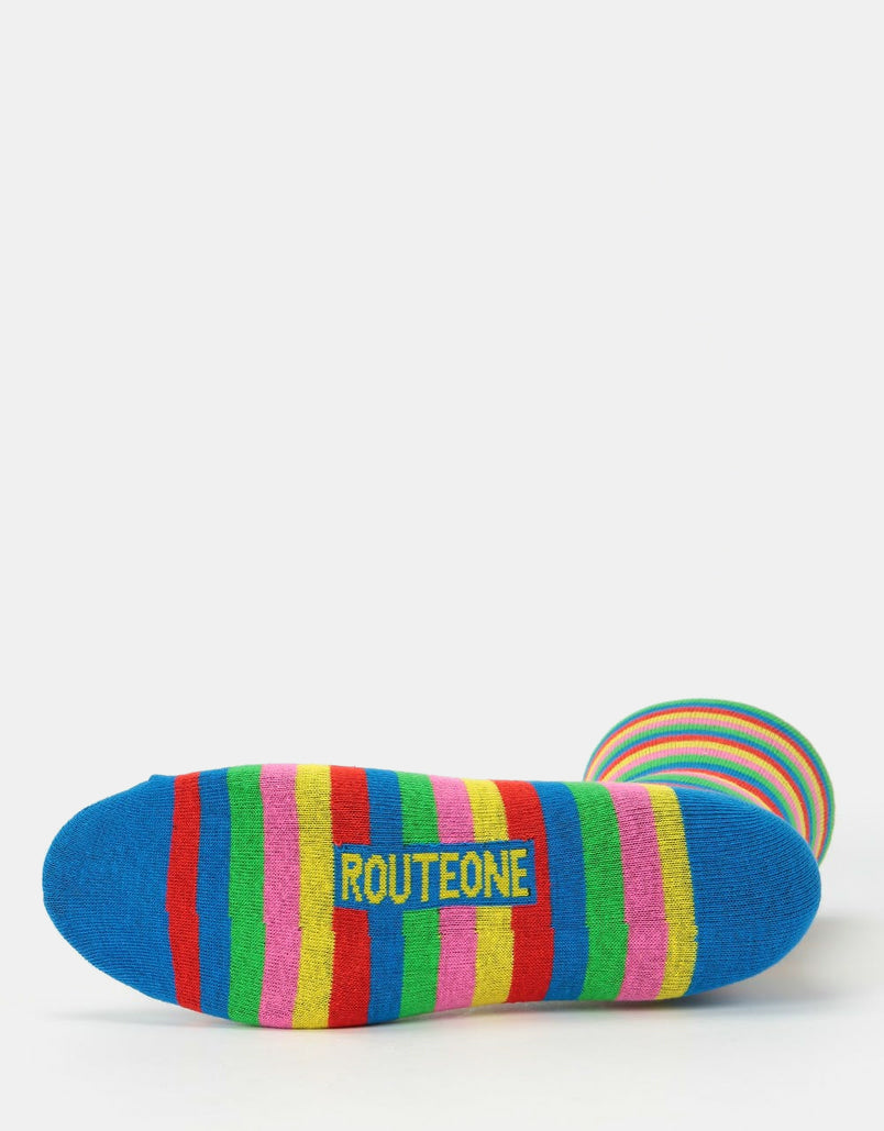 Route One Rainbow Striped Socks - Multi