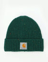 Carhartt WIP Anglistic Beanie - Dark Fir Heather