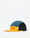 Carhartt WIP Barnes 5 Panel Cap - Colza/Duck Blue/Black