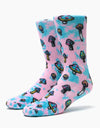 Santa Cruz Shroom Socks - Pink/Blue