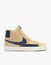 Nike SB Zoom Blazer Mid Premium Skate Shoes - Sesame/Mystic Navy-Sail-