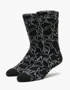 RIPNDIP Lord Nermal Line Camo Socks - Black