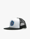 Santa Cruz Speed Wheels Faces Mesh Cap - White/Black