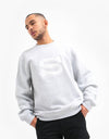 Stüssy S Applique Crew Sweatshirt - Ash Heather
