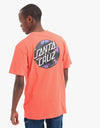Santa Cruz Dot Splatter T-Shirt - Hot Coral
