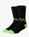 Stance Checkness Crew Socks - Neon Green