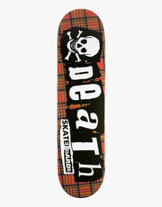 Death Punk Tartan Skateboard Deck - 8.25"