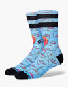 Stance x Rick & Morty Mr Meeseeks Mid Cushion Crew Socks - Blue
