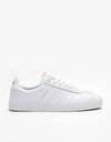 adidas Gazelle ADV Skate Shoes - White/White/Gold Metallic