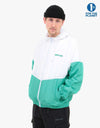 Route One Shelling Windbreaker - White/Quiet Wave