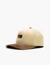 Brixton Alton Embroidered C MP Snapback Cap - Ivory/Toffee