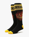 Anti Hero Grimple Stix Crew Socks - Black/Yellow/Orange