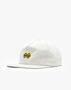 Krooked Corduroy Eyes Snapback Cap - White/Yellow