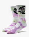 Santa Cruz Tie Dye Moon Dot Socks - Trippy Cloud