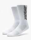 Santa Cruz Contra Strip Socks - White