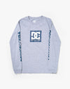 DC Square Star Kids Long Sleeve T-Shirt - Heather Grey