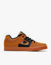 DC Pure Elastic Kids Skate Shoes - Wheat/Black