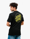 Santa Cruz Opus Dot Stripe T-Shirt - Black/Yellow