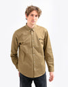 Carhartt WIP L/S Madison Shirt - Leather/Black